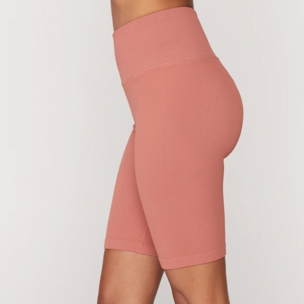 NWT Spiritual Ganster Burnt Orange Ribbed Biker Shorts Sz M/L - Picture 3 of 12